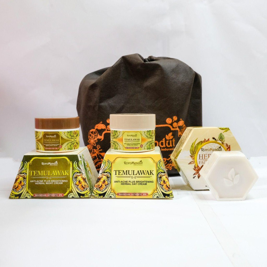 RORO MENDUT SKINCARE PAKET STARTER TEMULAWAK REMPAH HITAM KULIT MANGGIS CREAM WAJAH ORIGINAL BPOM-STARTER TEMULAWAK