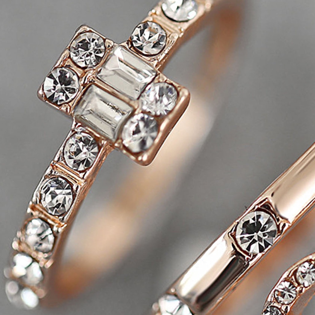 Hu Hu Hu Hu Hu Alat Bantu Pasang Kacamata♡ 3pcs / Set Cincin Jari Gaya Minimalis Untuk Dekorasi Harian