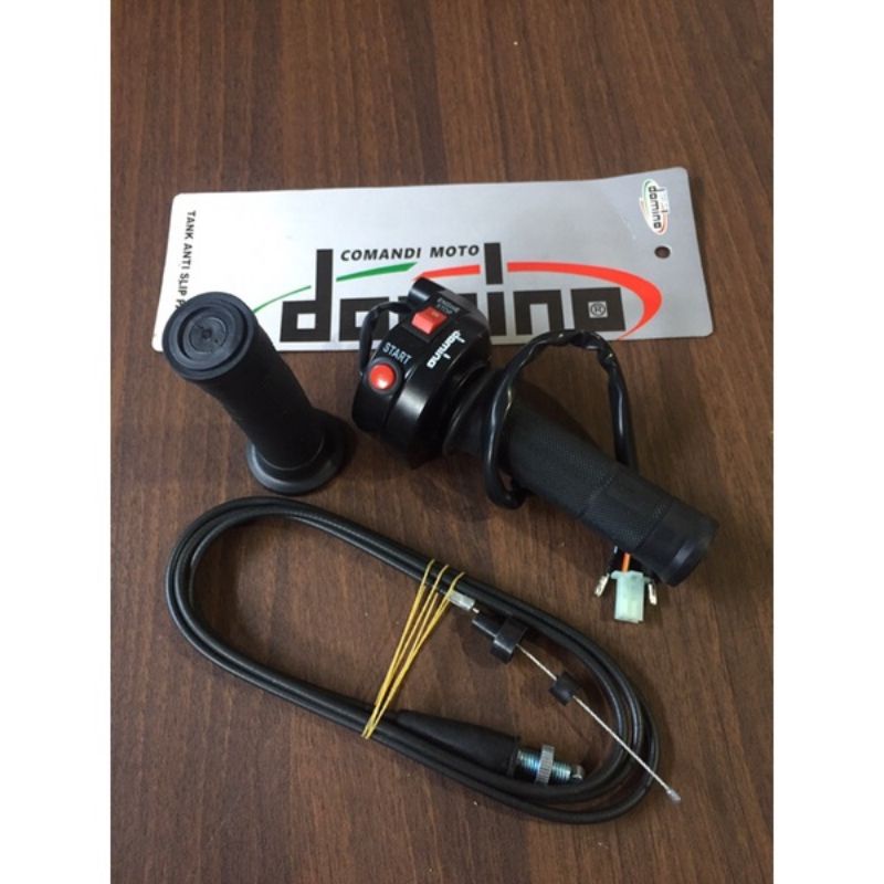 Gas spontan Domino 1 kabel set saklar stater+ on off gas spontan KLX satria Fu lama
