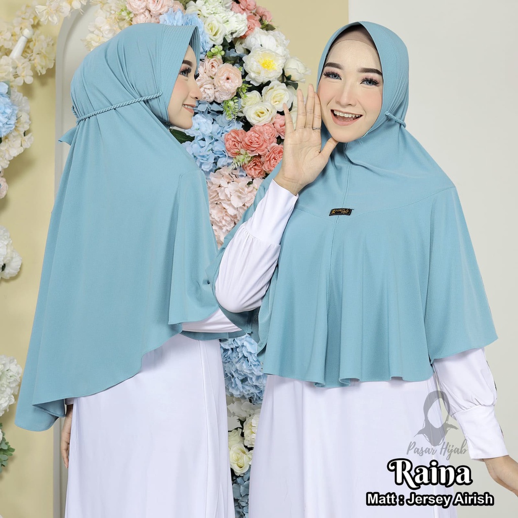 Kerudung Instan Jersey Tali Kepang Raina Hijab Instan Jersey Airis Jilbab Bergo Termurah Pasar Hija'b