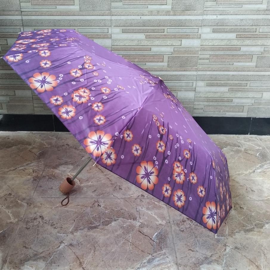 ♛ Payung Lipat 3 Jansen Umbrella Motif Kembang ♠