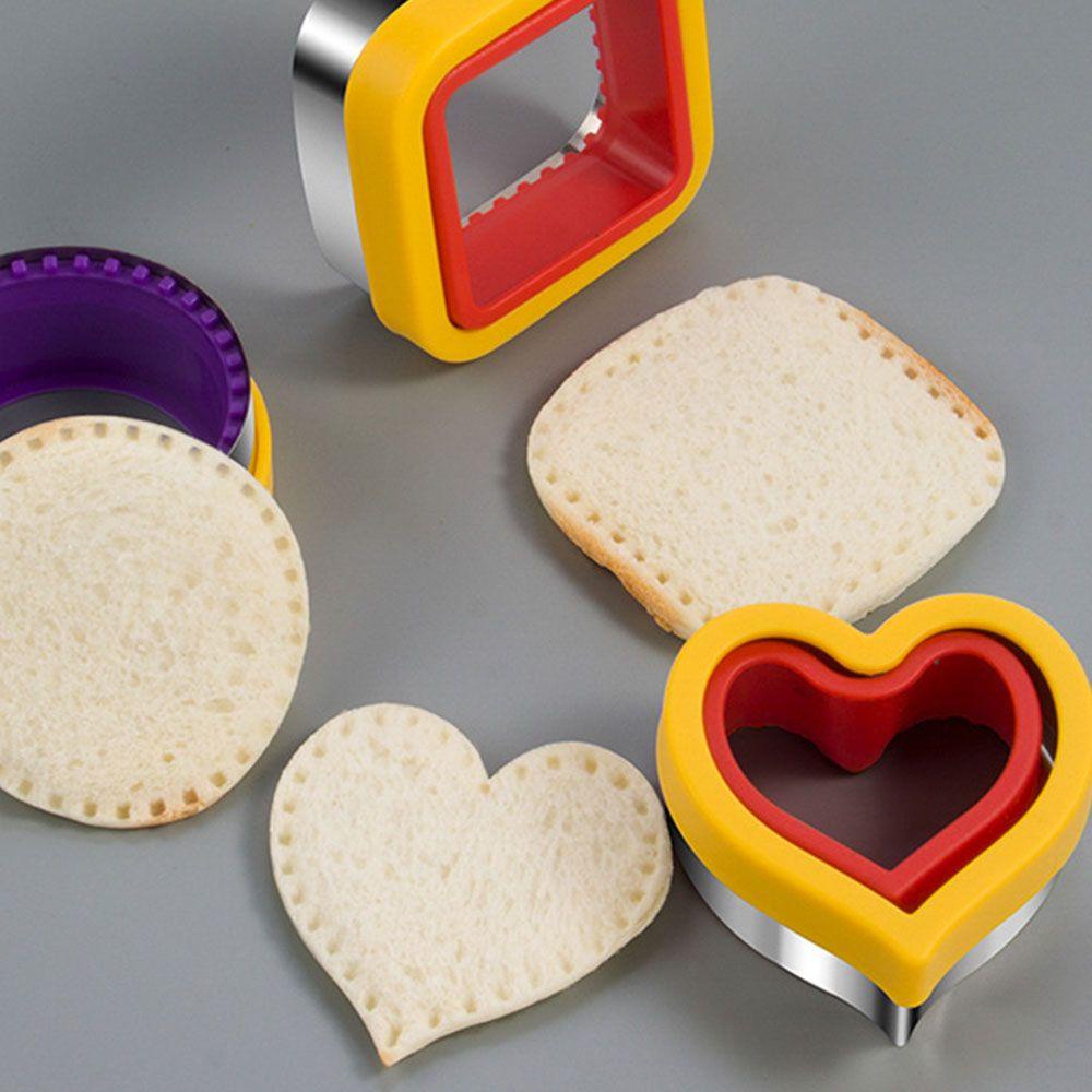 Populer Cetakan Sandwich Cutter Alat Kue Pastry Dekorasi Stainless Steel Makanan Fondant 3D Cookie Cutter