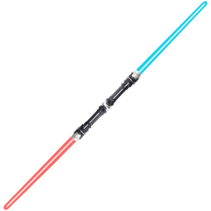 2Pcs Pedang Lampu Star Wars Double Bladed Dengan Konektor Suara Mainan Pedang Light Star Wars