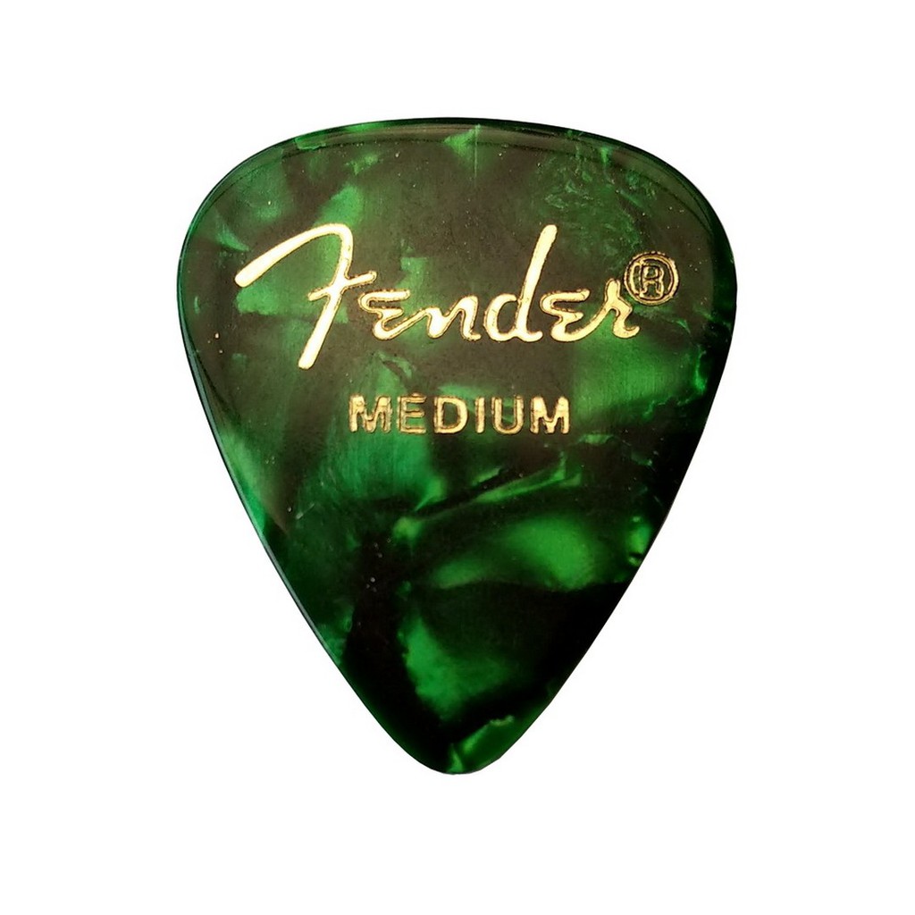 Fender Celluloid Pearl Green Pick Gitar - Thin / Medium / Heavy