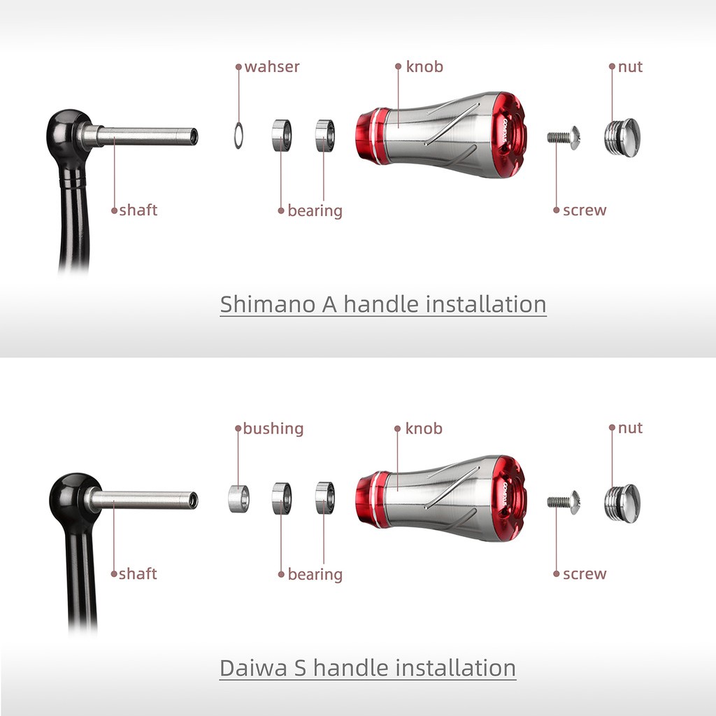 REEL HANDLE KNOB GOMEXUS ALUMINIUM POWER KNOB 20 MM A20