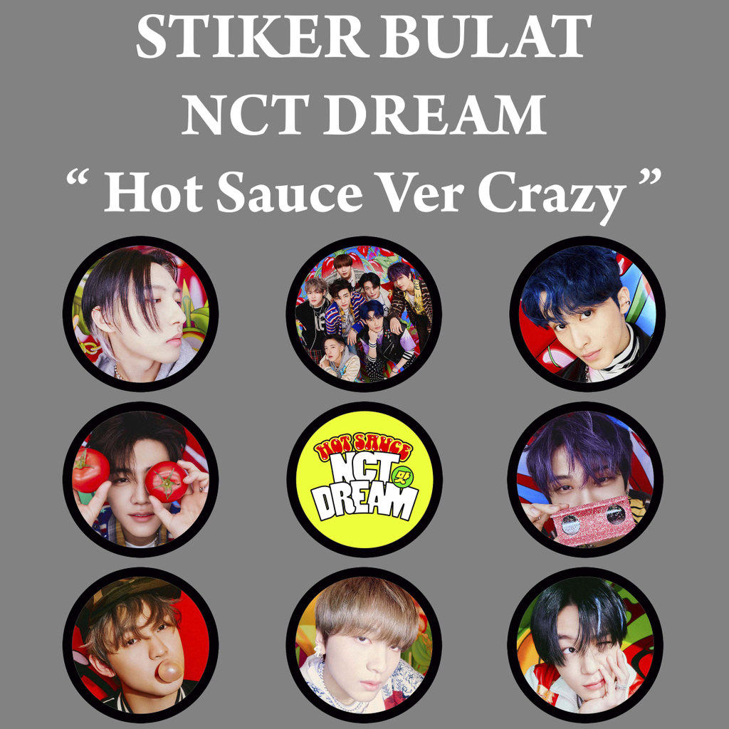 [READY STOCK] Bulat Stiker NCT DREAM Hot Sauce Kpop Murah