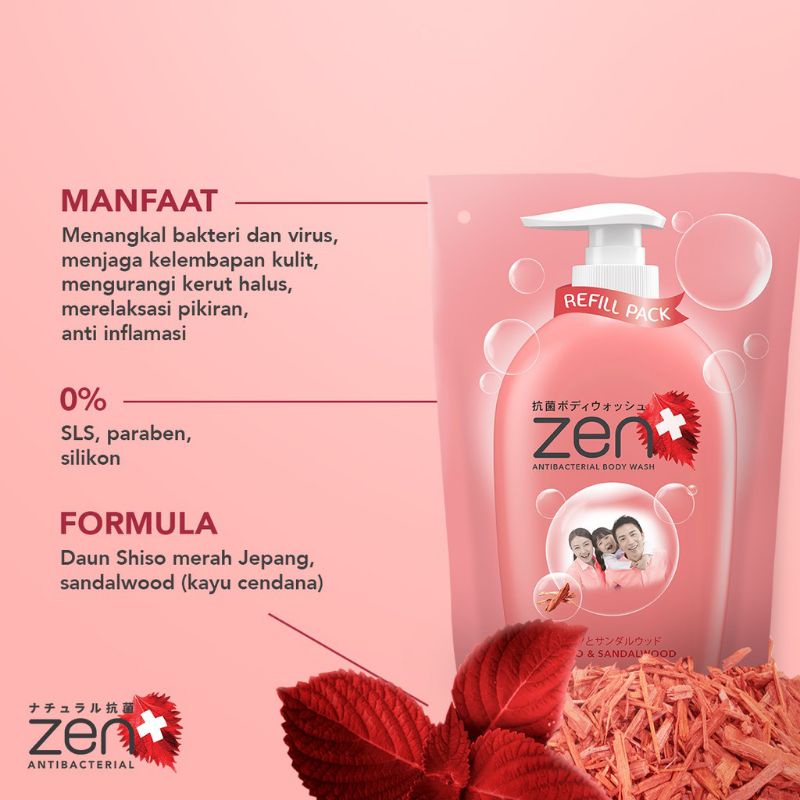 SABUN MANDI CAIR ZEN ANTI BACTERIAL 400 ML / SABUN MANDI CAIR /  ZEN SABUN MANDI