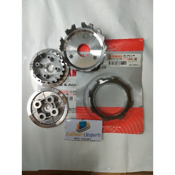 Paket Rumah alumunium+kaki 4+lawan dan kampas kopling set Yamaha Jupiter z Burhan Vega R Crypton