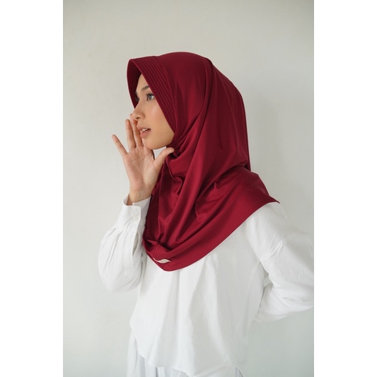 Gadis Khimar (khimar sport) Daily khimar jersey PROMO 100k dapat 3pcs-Gadis Maroon