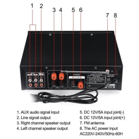 COD Power Amplifier Karaoke FLECO BT-299 Ampli Bluetooth Stereo Karaoke FLECO BT-299