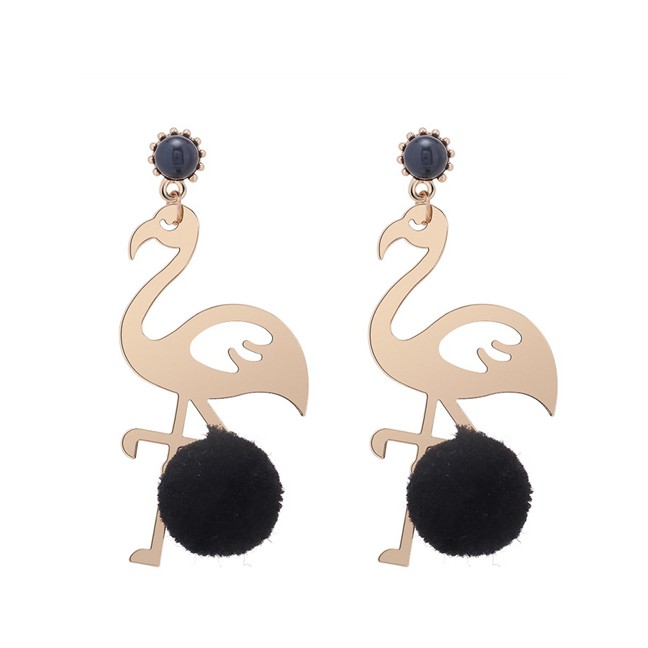 LRC Anting Tusuk Fashion  Crane Shape Design Earrings