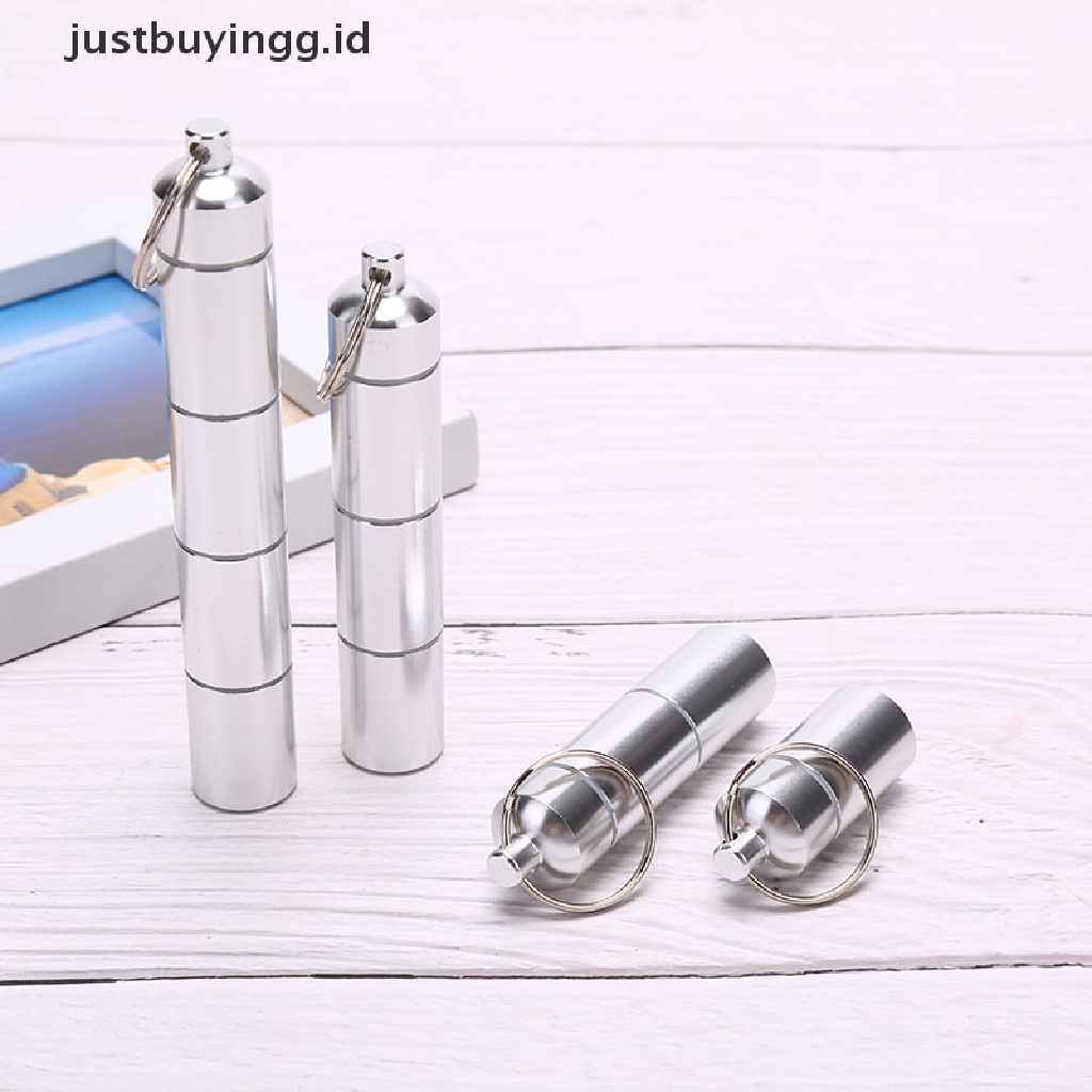 (Justbuyingg.Id) Gantungan Kunci Bentuk Kapsul 17mm Bahan Aluminum Anti Air