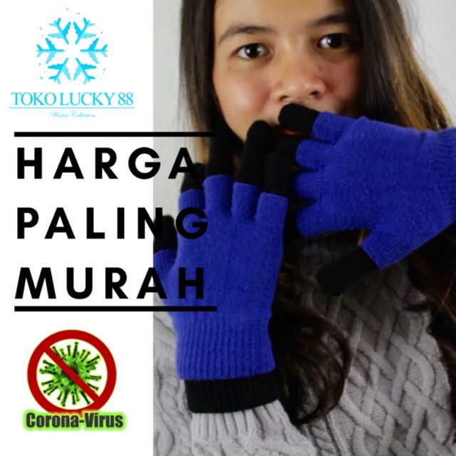 Sarung Tangan Rajut Wool Glove Winter Musim Dingin 3in1