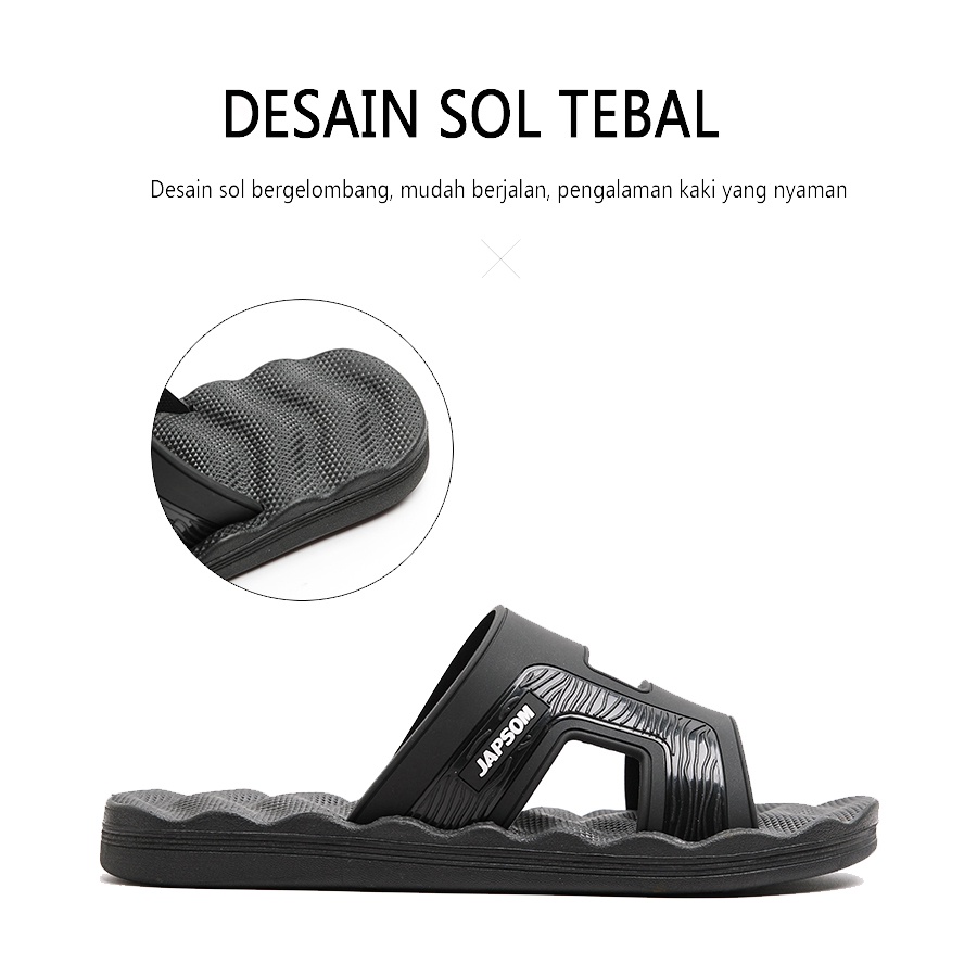 【 COD &amp; Kirim Hari ini 】- SANDAL PIRA / SENDAL PIRA / -Sol gelombang-Sendal Pria Kekinian / Sendal Pria Casual  Yang baru Flip flop Bernapas Sandal pria sandal jepit sandal kasual trendi Hitam dan putih di luar ruangan Rumah