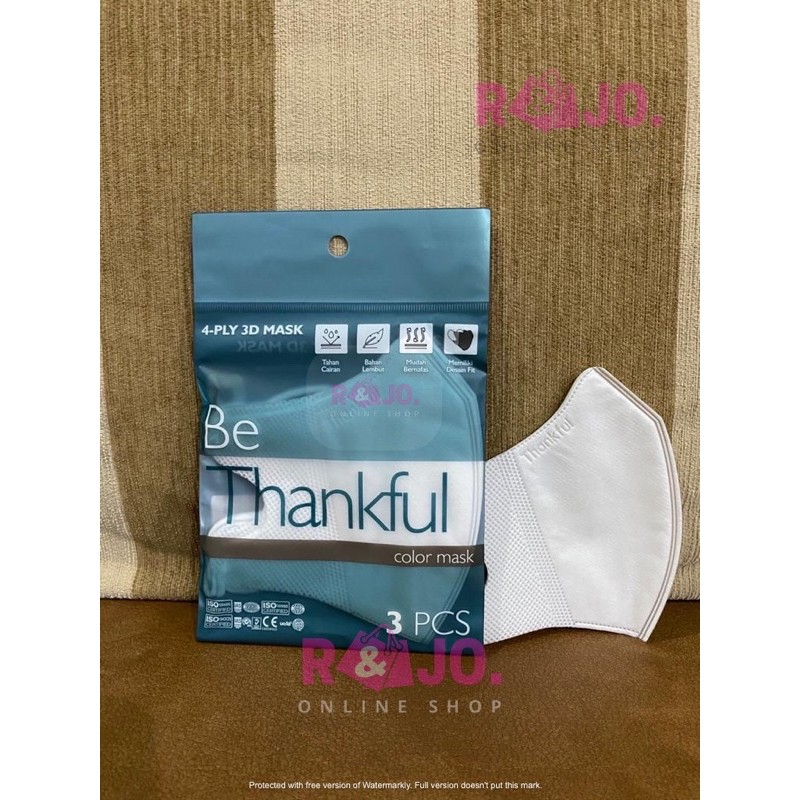 Masker Thankfull Duckbill 4ply 3D Mask Sachet isi 3pcs