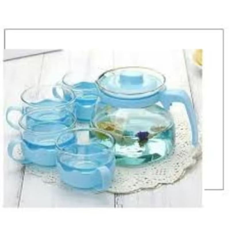 Tea Pot Set Teko Mini Cangkir Kaca 800 ML
