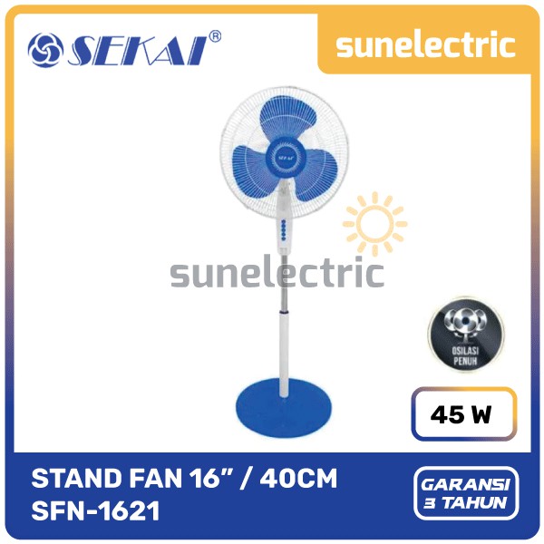 Sekai SFN-1621 Kipas Angin Tumpu Berdiri / Stand Fan 16 Inch / 40 cm SFN1621 / SFN 1621