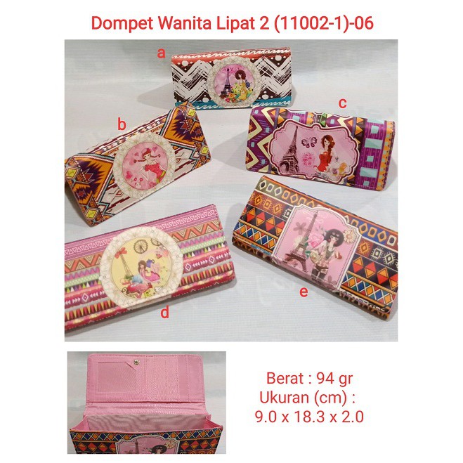 Dompet Wanita Dewasa &amp; Anak2 Lipat 2 ( 11002-1 ) 06 dompet murah