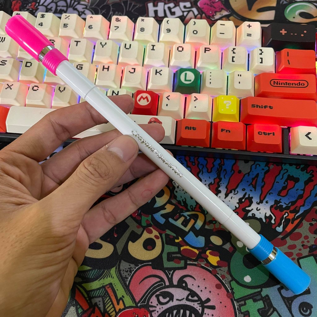 Pen Spinning IVAN Mod Dr Grip Original Blue Pink