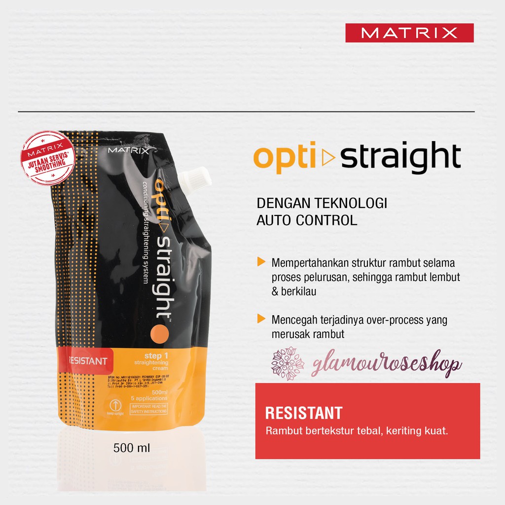 ❤️Glamouroseshop❤️MATRIX Opti Straight /Optistraight Conditioning Straightening System Step 1 500 ml