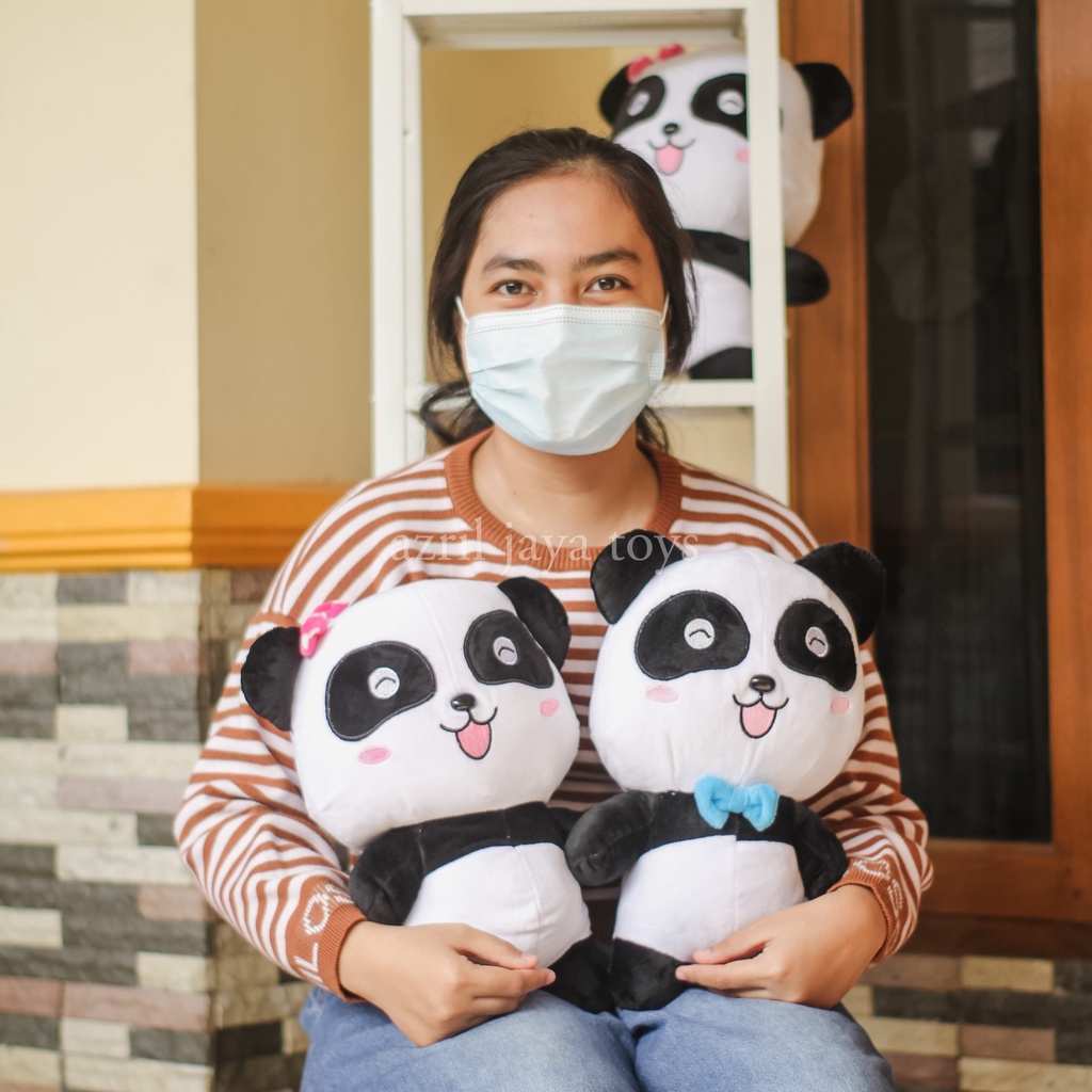 BONEKA 35cm PANDA BABYBUS NYALA LAMPU LED GLOW KIKI BOYS MIU MIU GIRL BABY BUS