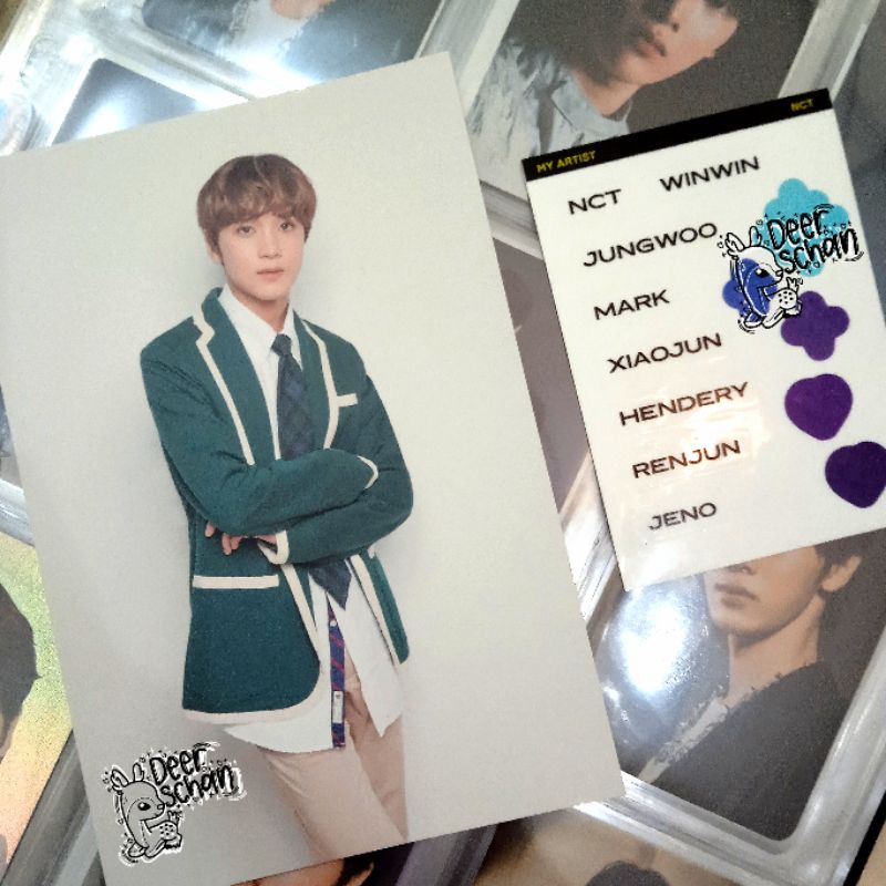 [BOOKED] HAECHAN Yes24 Postcard Benefit B2S Back To School Kit 2019 ; Sticker name diy artist card p