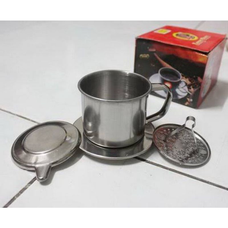 Vietnam Drip Filter Penyaring Kopi Vietnam Drip Saringan Longcam Filter Pot Dripper Coffee 100ml