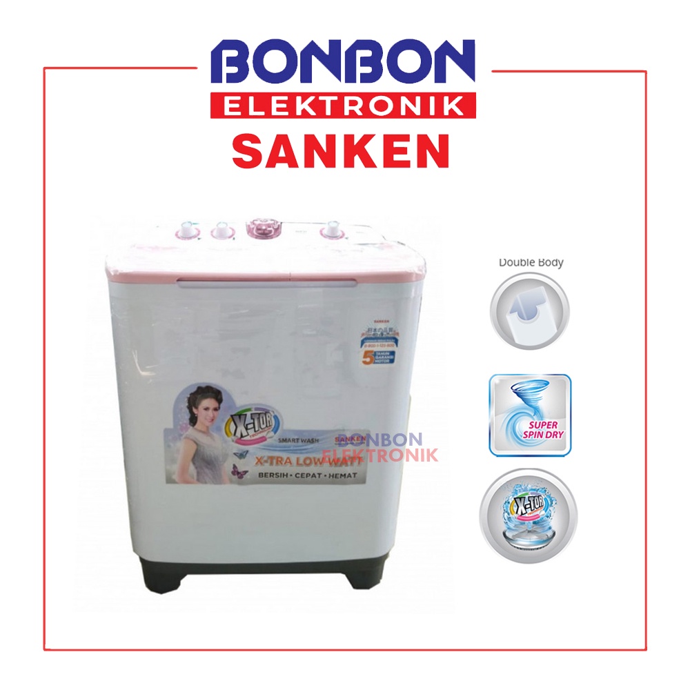 Sanken Mesin Cuci 2 Tabung 8KG TW-9770 / TW9770 / TW 9770 APK