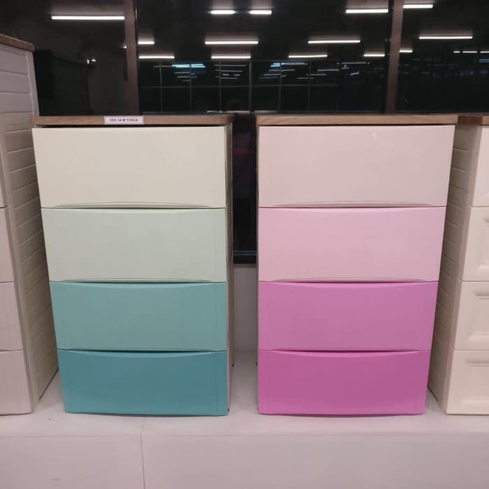 Lemari Plastik 4 Laci Drawer Olymplast  ODC M 04 Shopee 