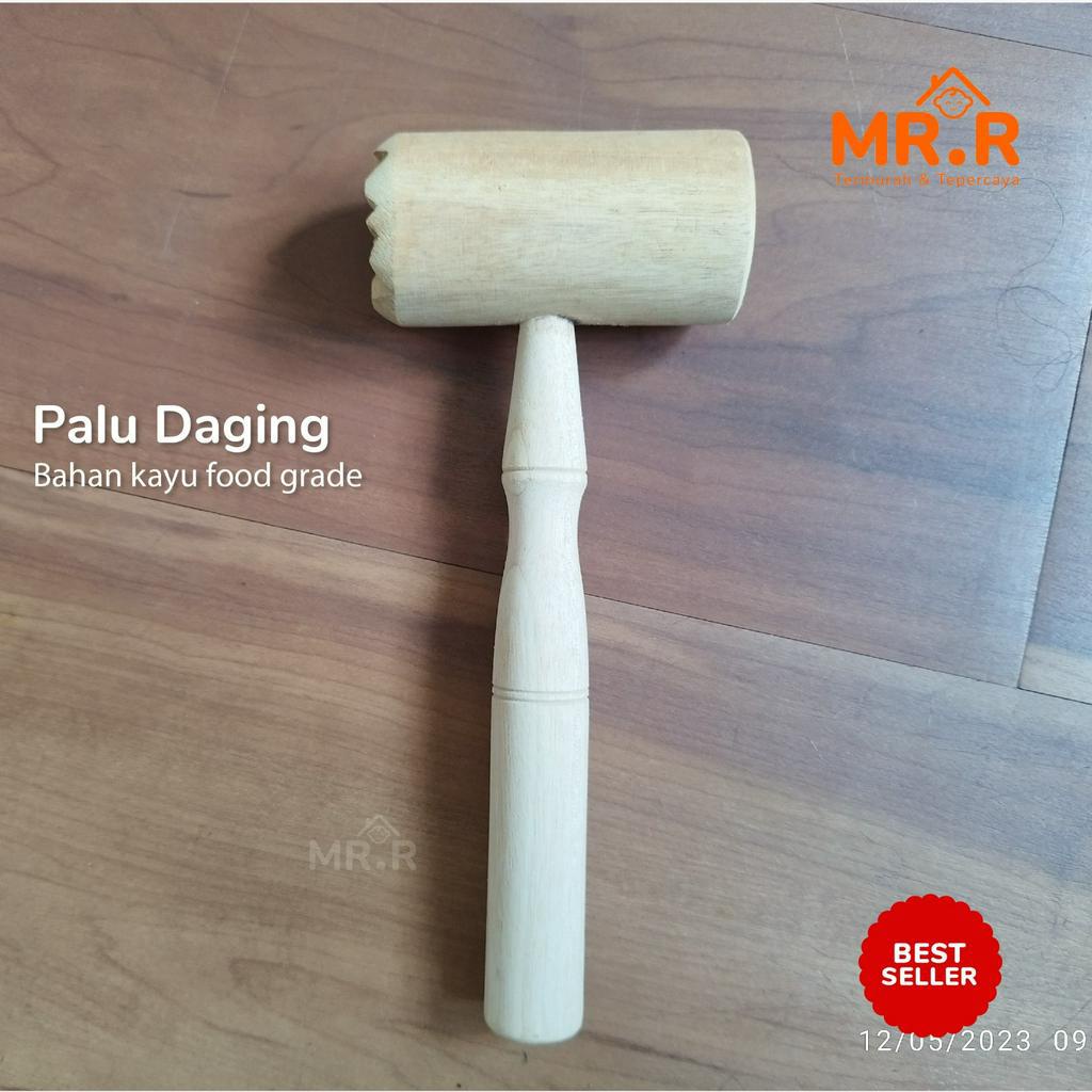 Alat Pemukul Pengempuk Daging Bahan Kayu Pinus Premium Food Grade Perlengkapan Dapur