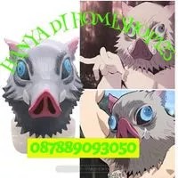 TOPENG KIMETSU NO YAIBA LATEX, MASK INOSUKE, KEPALA BABI, HEAD PIG