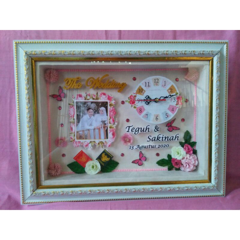 

gift wedding kado unik flower in frame
