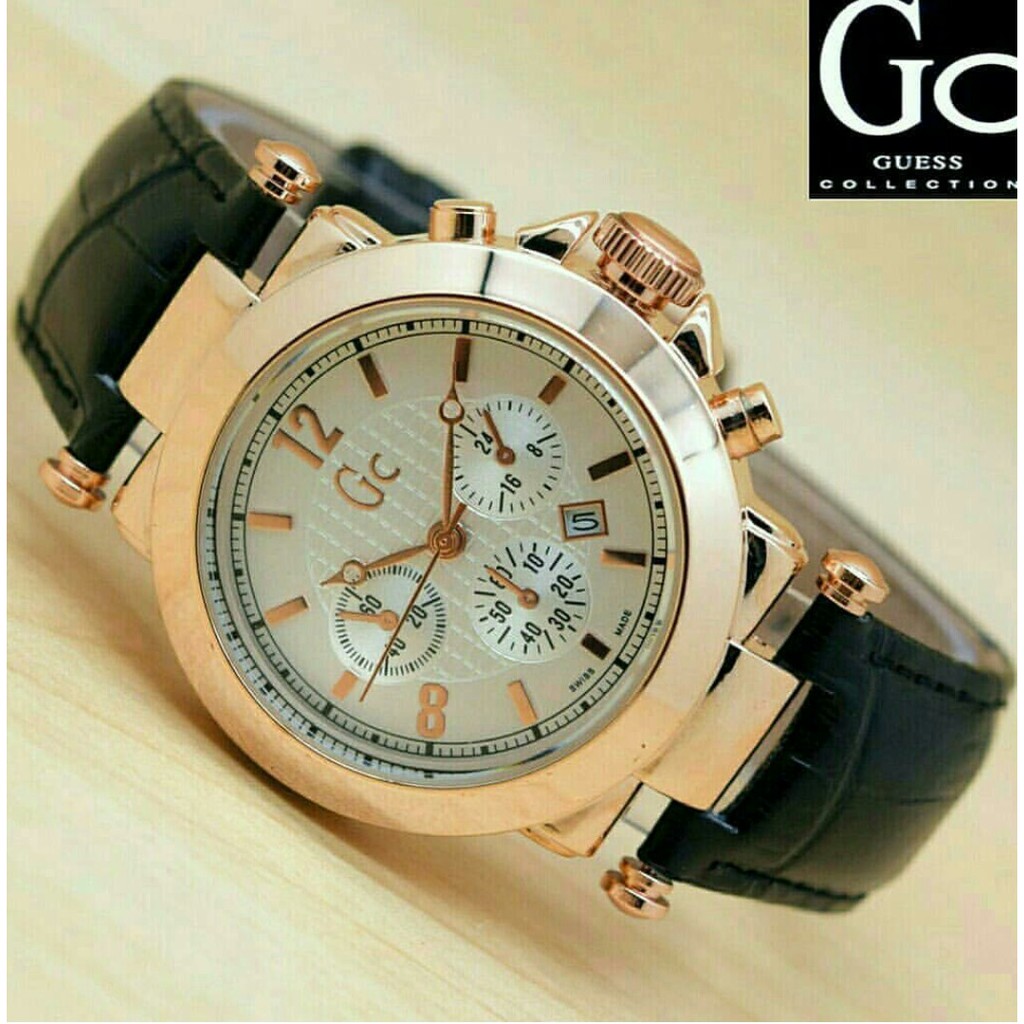 GC / G.C / Guess Collection Tanggal Aktif Crono / Chrono Kulit