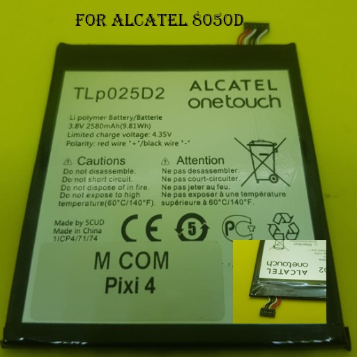 Baterai batre batrai alcatel pixi 4 8050D TLp025D2  alcatel onetouch tlp025D2