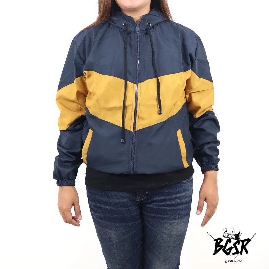 Jaket Parasut Cewe Anti Air/Jaket Outdoor Waterproof Kombinasi BGSR/Jaket Olahraga Parasit Wanita