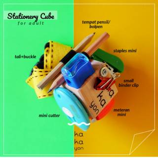 Stationery Cube Alat Tulis Sekolah  Tempat  Alat Tulis Kado 