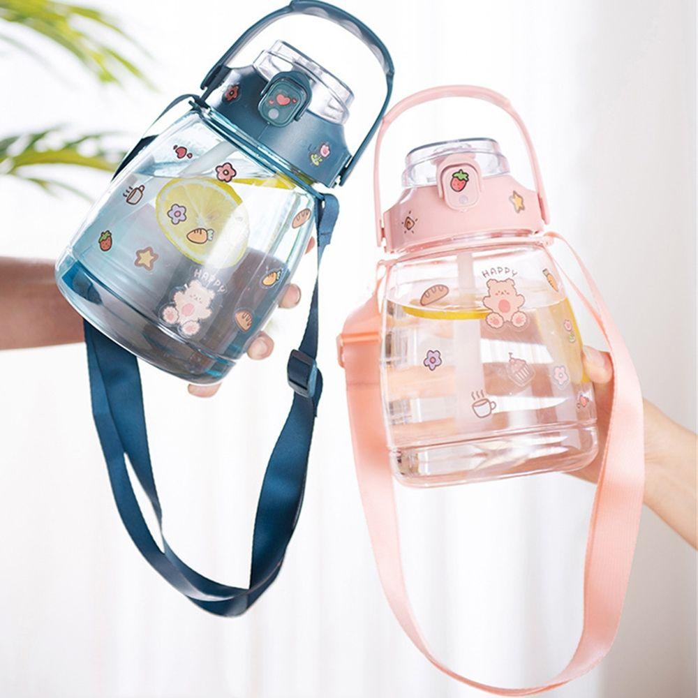 Solighter Water Bottle Botol Olahraga Kreatif Lucu Dengan Sedotan