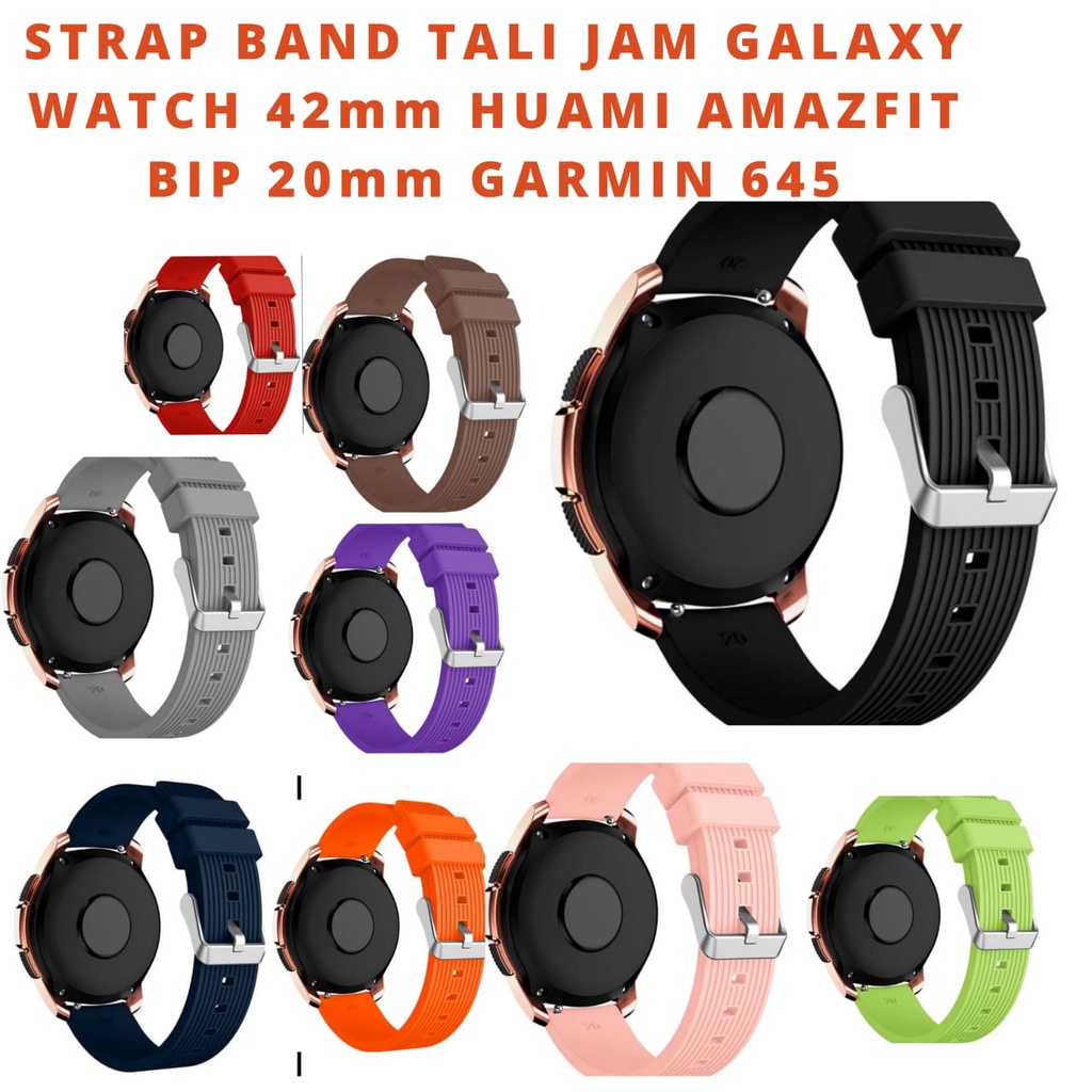 Tali jam Galaxy Watch 42mm Huami Amazfit Bip 20mm garmin 645