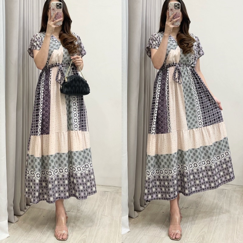 Daster Kimono Serut Homewear By Amariel-KS: Purple Mozaik