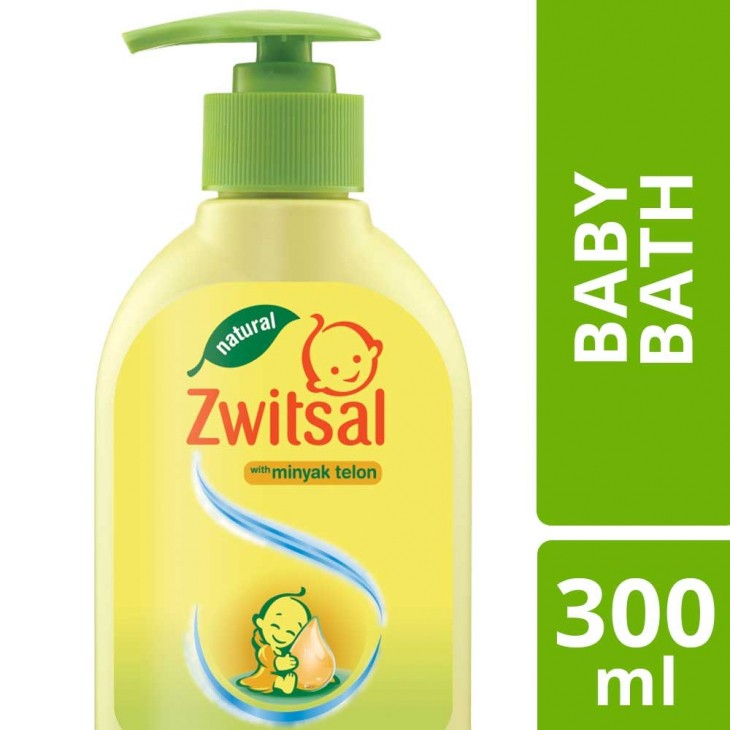 Zwitsal Baby Bath Natural Dengan Minyak Telon Pump 300 mL / Zwitsal Baby Bath with Minyak Telon 300