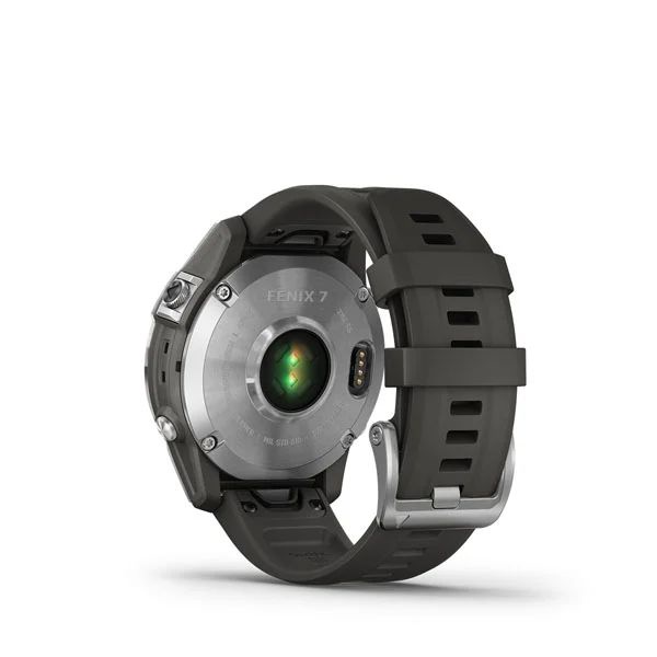 Garmin Fenix 7 Silver with Graphite Band - Garansi Resmi TAM 2 Tahun