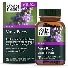 Suplemen Gaia Herbs Herbal Vitex Berry hormon wanita isi 60 ORI