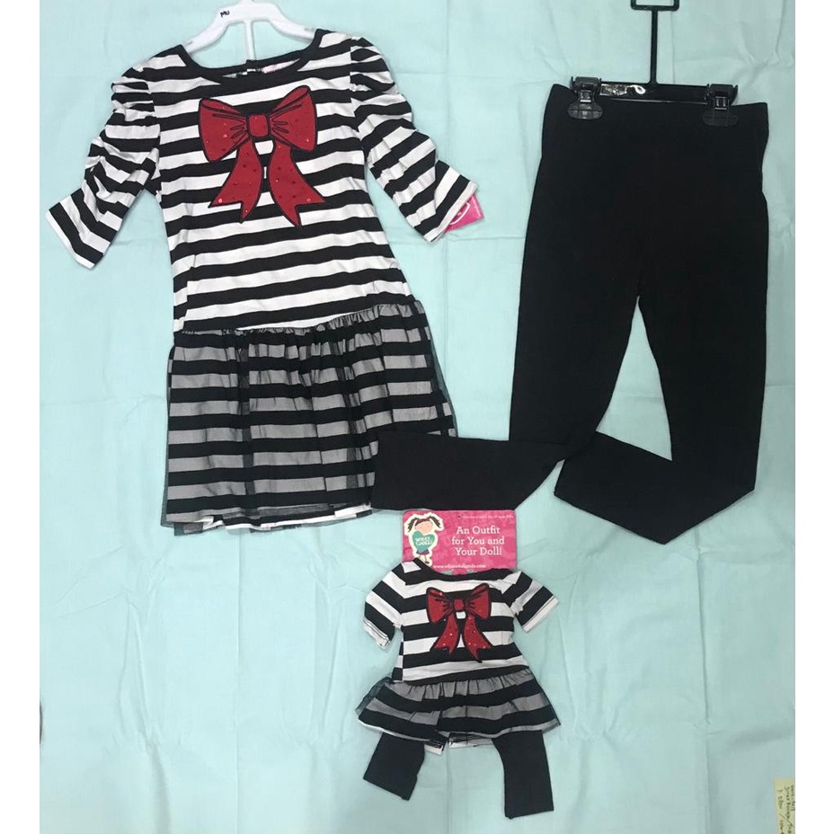 Stelan Fashion Anak Perempuan Impor + Baju Boneka