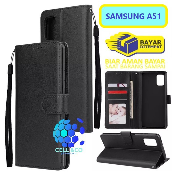 Flip cover SAMSUNG A51 Flip case buka tutup kesing hp casing hp flip case leather wallet