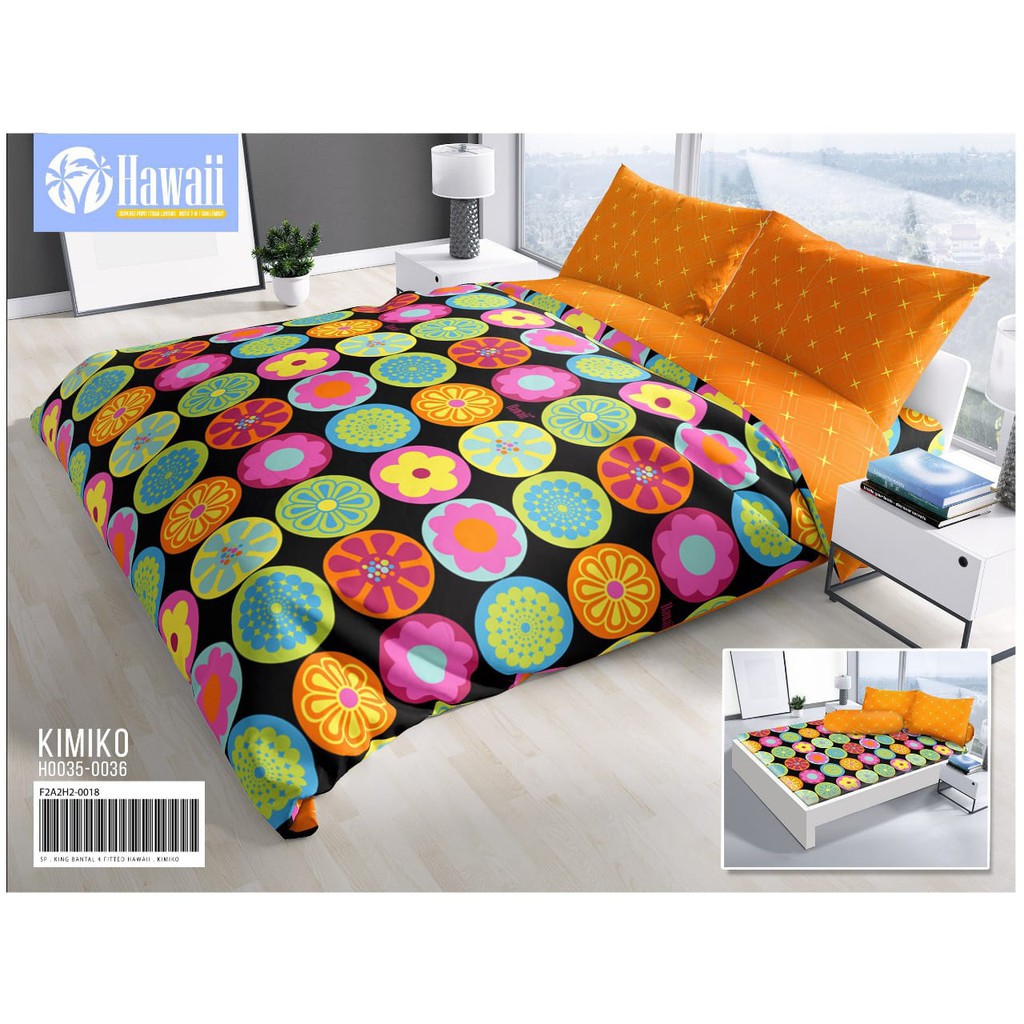 RC HAWAII SPREI FLAT KING UKURAN 180X200 MOTIF DEWASA MINIMALIS