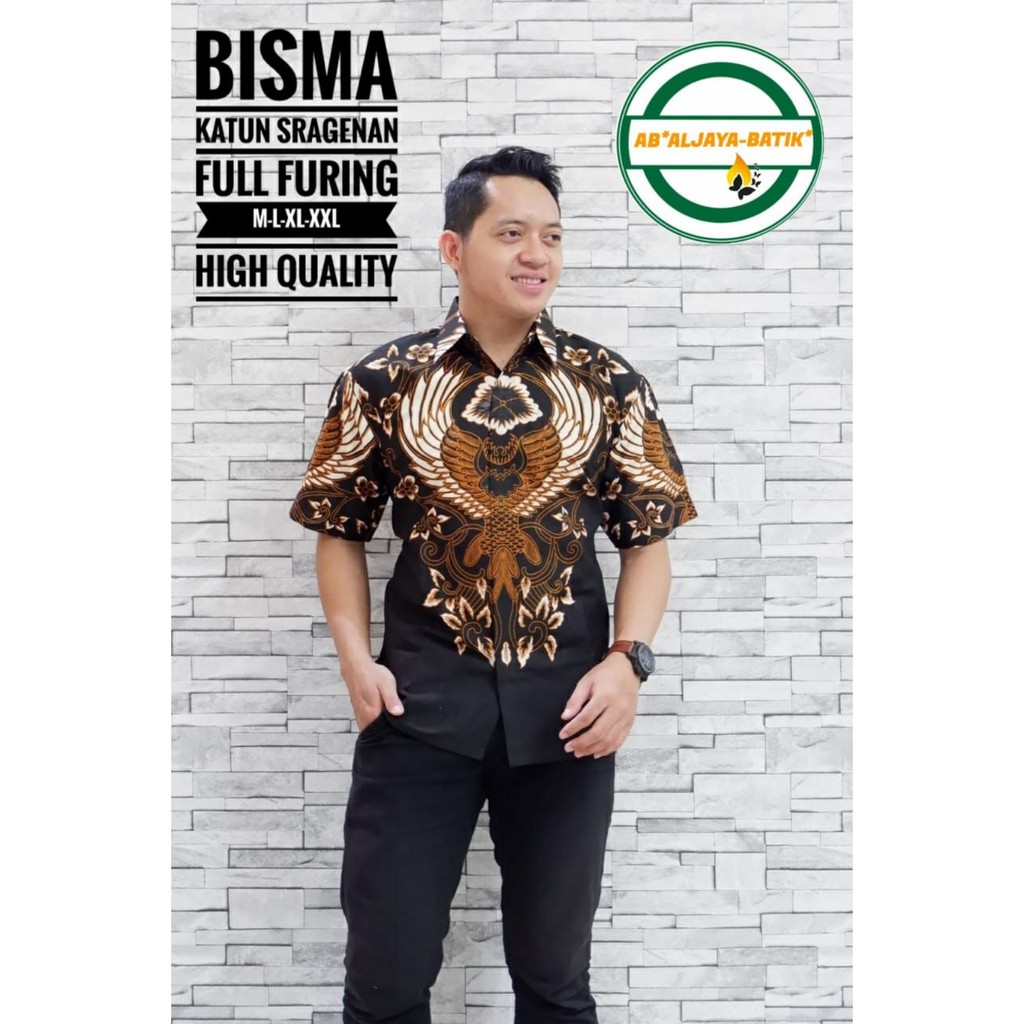 BISMA ALJAYA KEMEJA BATIK SOLO PRIA LENGAN PENDEK PANJANG LAPIS FURING ATASAN PREMIUM MODERN KATUN HALUS MERAK UNIK PEKSI BIRU  PUNAKAWAN BAUREKSA RAJASWA DANURDARA WISANGGENI PERWIRA MAHESA PARANGTRITIS DEVANDA  DEWANTA ASTAGUNA NATANEGARA PIYAYI EMAS