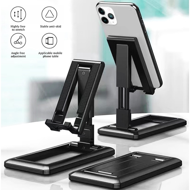 HD28 Folding Desktop Phone Holder Lipat Universal Support Stand Meja Standing Dudukan Sandaran