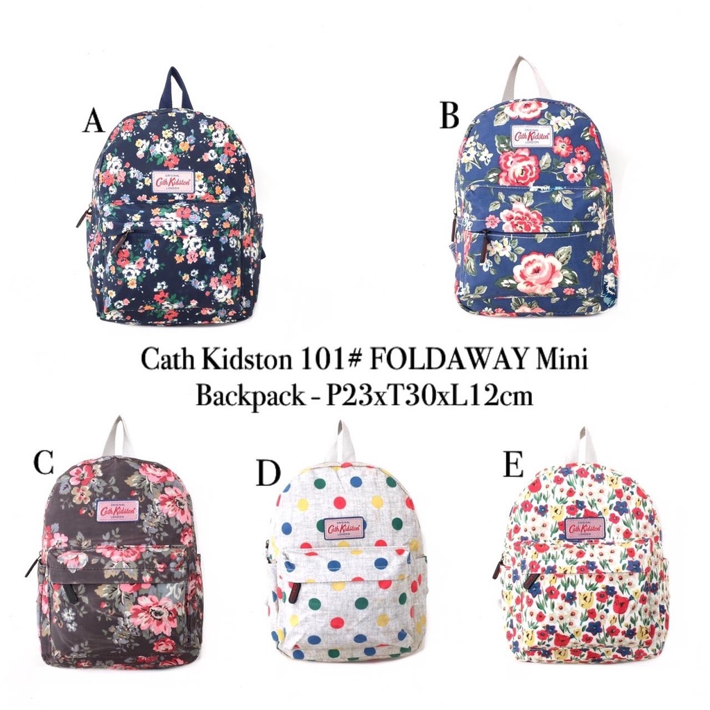CatKidston 101# FOLDAWAY Mini Backpack / Tas Ransel Catkidston / Tas RANSEL MINI
