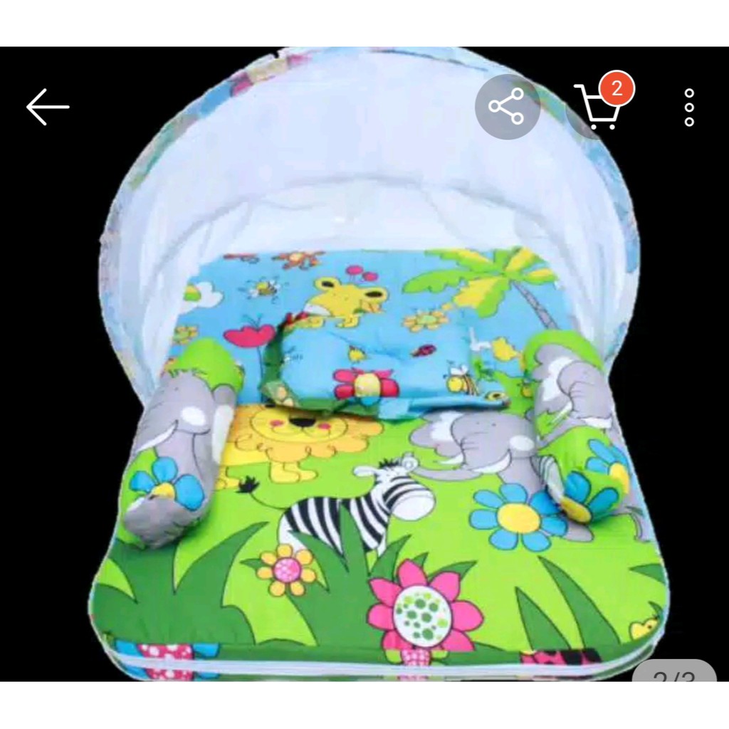 kasur bayi kulambu set bantal guling lipat jungle