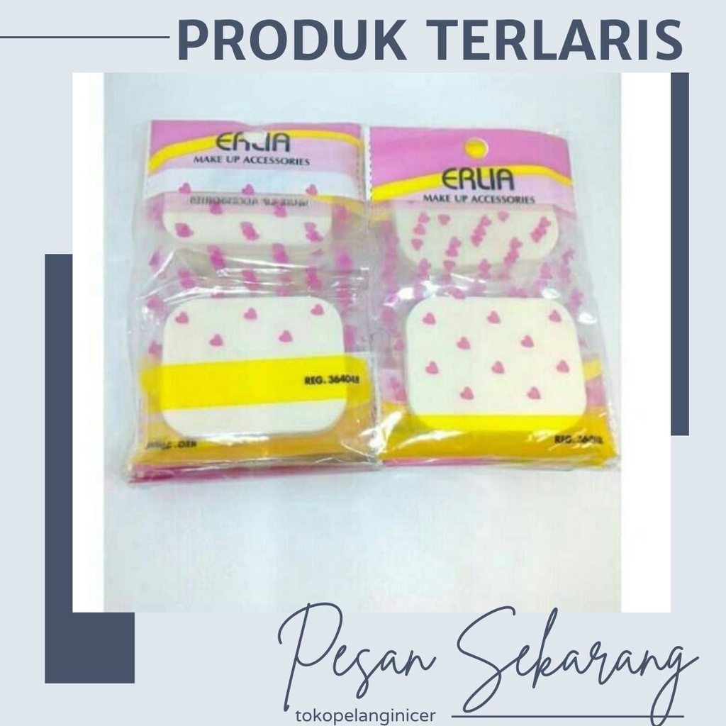 SATU PCS Spon Bedak - Spons Bedak Murah- Sponge Bedak Model Bulat/Kotak